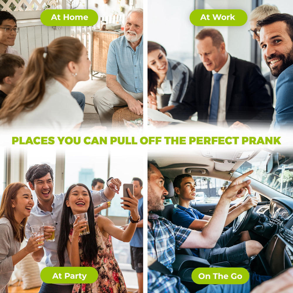 FUN delivery Party gag device adds harmless chaos to gatherings and events.