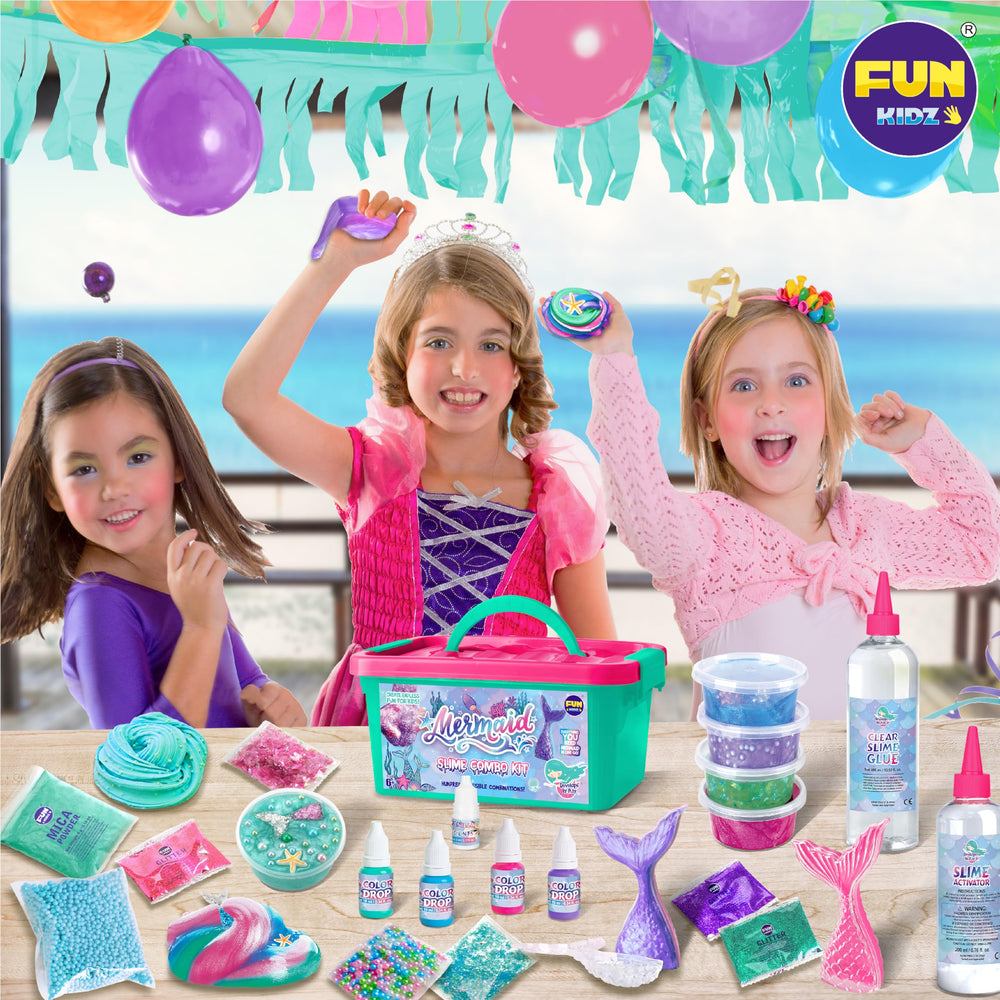 FunKidz airtight storage containers keep slime fresh.
