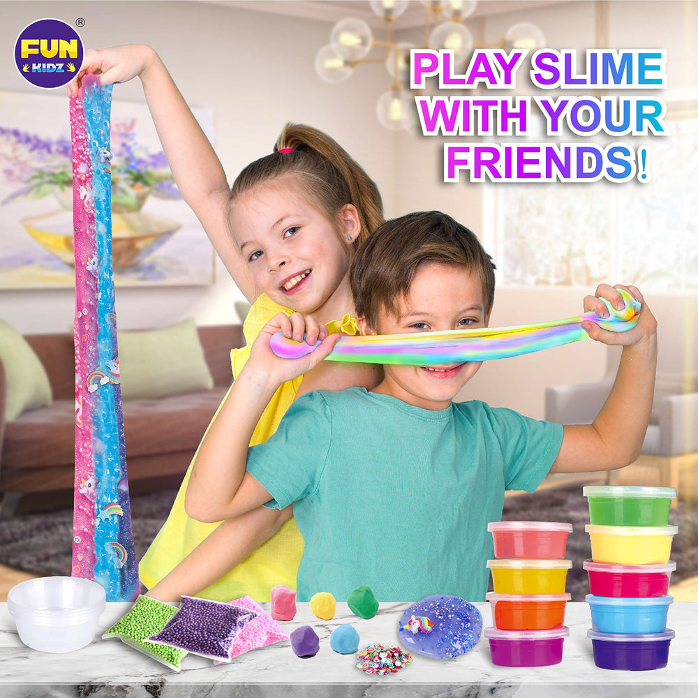 FUN KIDZ cloud slime mix creates soft textures for cozy play.