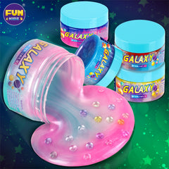 FUN KIDZ DIY slime with beads and stars for cosmic crafts.