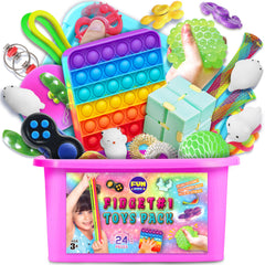FUN KIDZ fidget box packaging showing portable sensory kit for easy travel