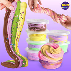 Fun Kidz Gift Butter Slime Kit airtight containers help slime stay fresh