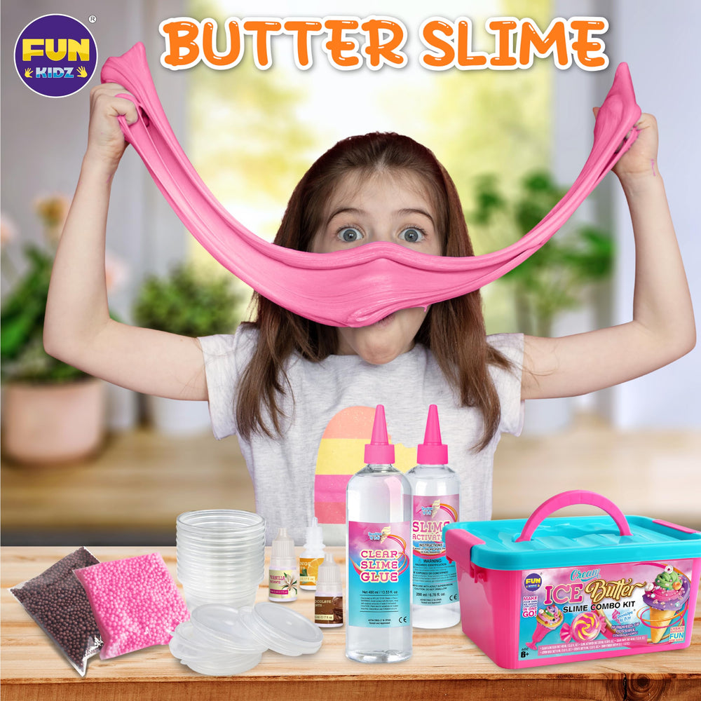 Fun Kidz Gift Butter Slime Kit ice cream storage mirrors dessert like play