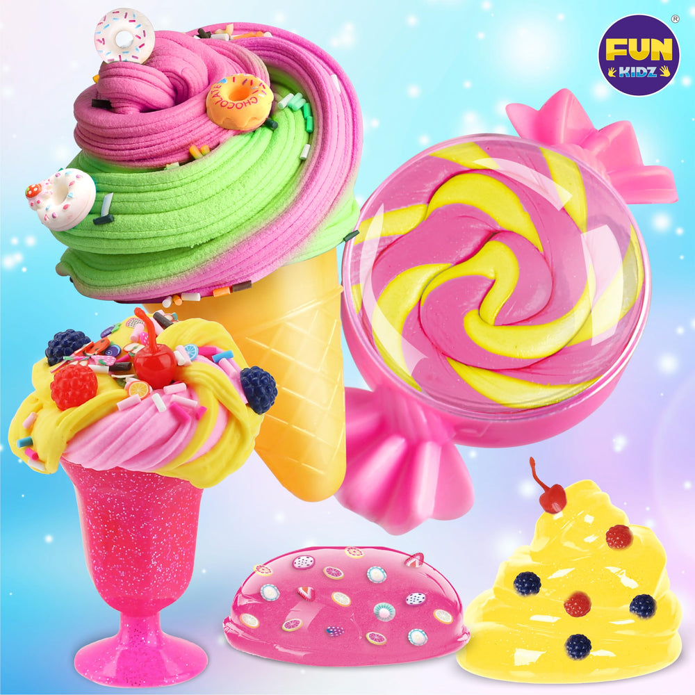 Fun Kidz Gift Butter Slime Kit fruit slime pack encourages color mixing and imagination