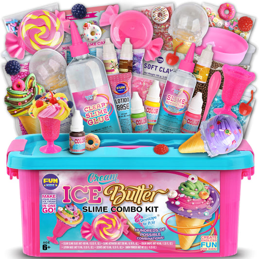 Fun Kidz Gift Butter Slime Kit ice cream cone display for creative play and sensory fun