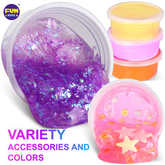 FUN KIDZ glitter slime swirls add sparkle to craft time.