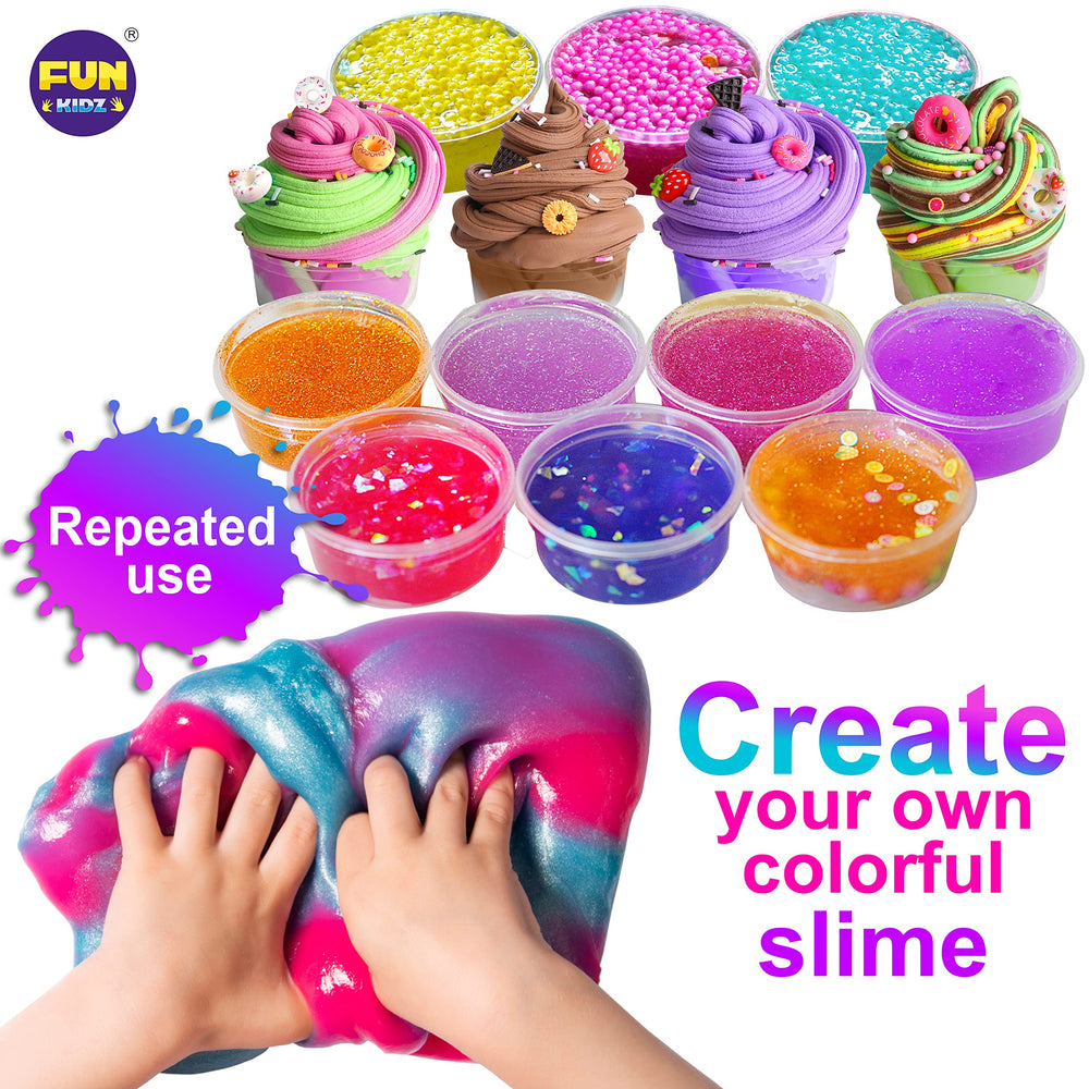 FUN KIDZ glow-in-the-dark slime adds night-time wow factor.
