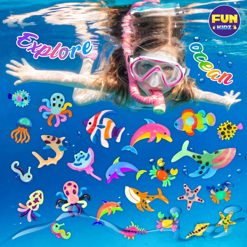 FUN KIDZ 16-ocean-mold tray ready for creative sea creature sculptures.