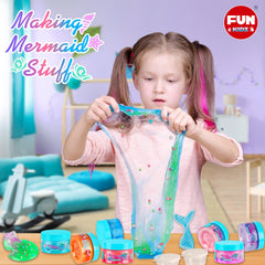 FUN KIDZ slime add-ins pack showcases texture options for personalized glitter slime.