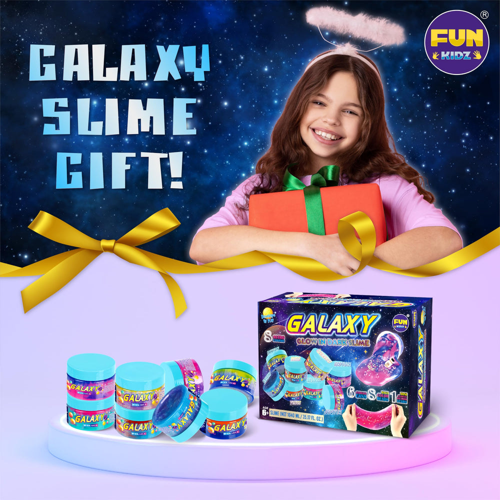 FUN KIDZ slime doubles as a stress-relief toy through squeezing and kneading.