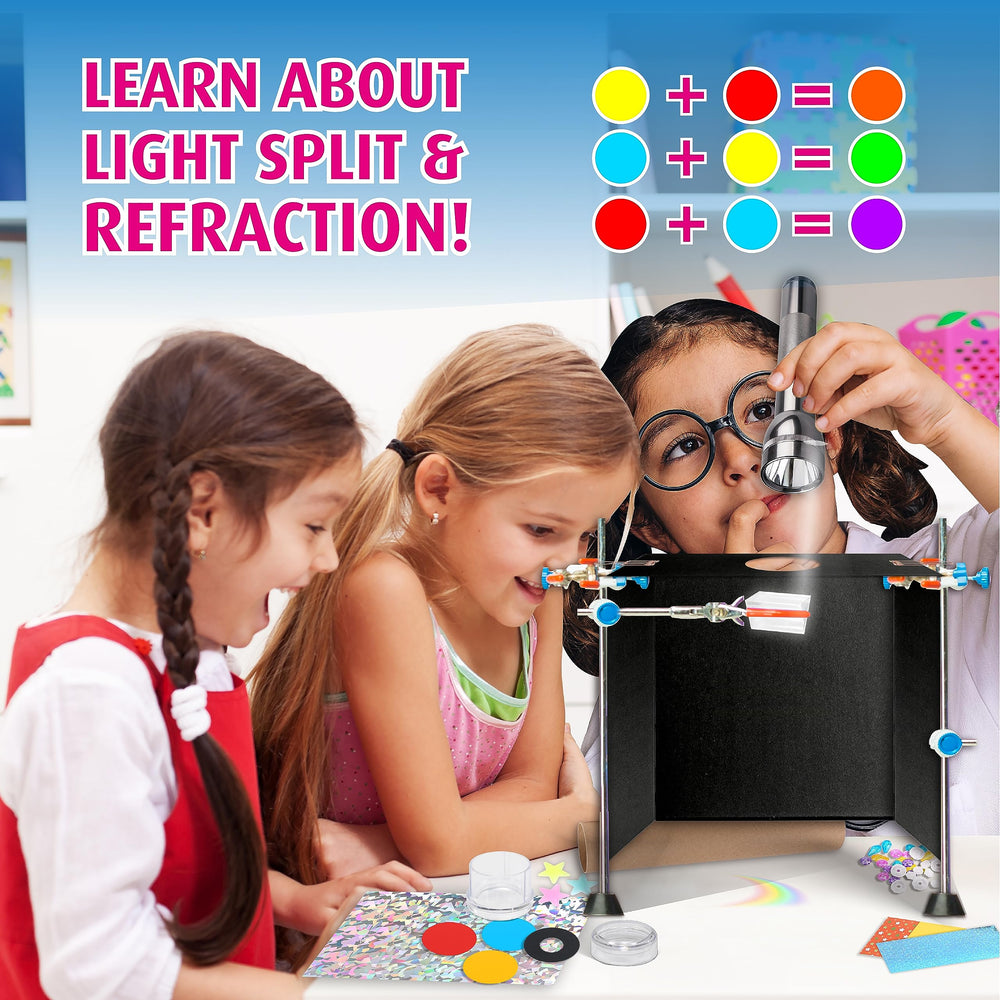 Fun Kidz kaleidoscope kit enables endless color patterns by simple barrel rotation