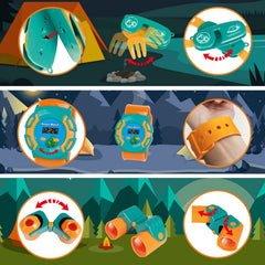 FUN LITTLE TOYS adjustable binoculars enhance pretend scouting and discovery.