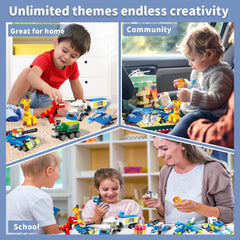 Fun Little Toys baseplates compatibility image demonstrates easy cross-system building.