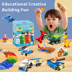 Fun Little Toys bright color blocks pile highlights vibrant colors for imaginative building sessions.