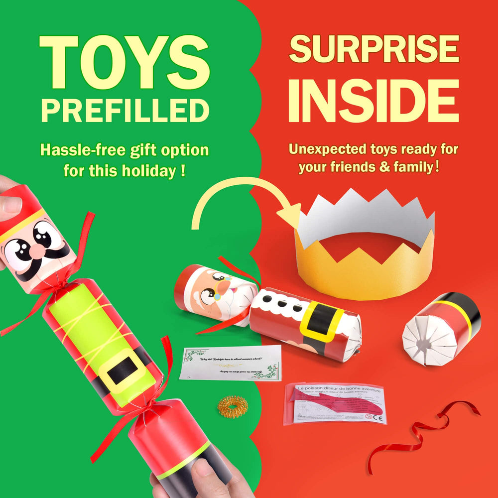 FUN LITTLE TOYS no-snap crackers include jokes to entertain guests.