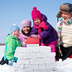 Fun Little Toys Snow Fort Building Block kit for outdoor play