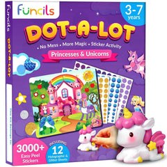 Funcils Dot Art Unicorn Canvas sparks creativity with colorful dot stickers for unicorn scenes