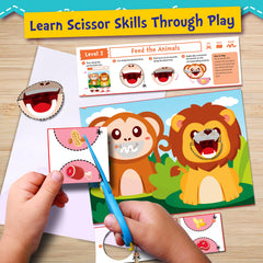 Funcils toddler safety scissors closeup emphasizing safe cutting practice