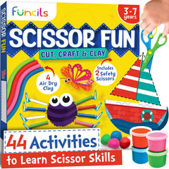 Funcils Toddler Scissors Kit with activity books supports early cutting skills