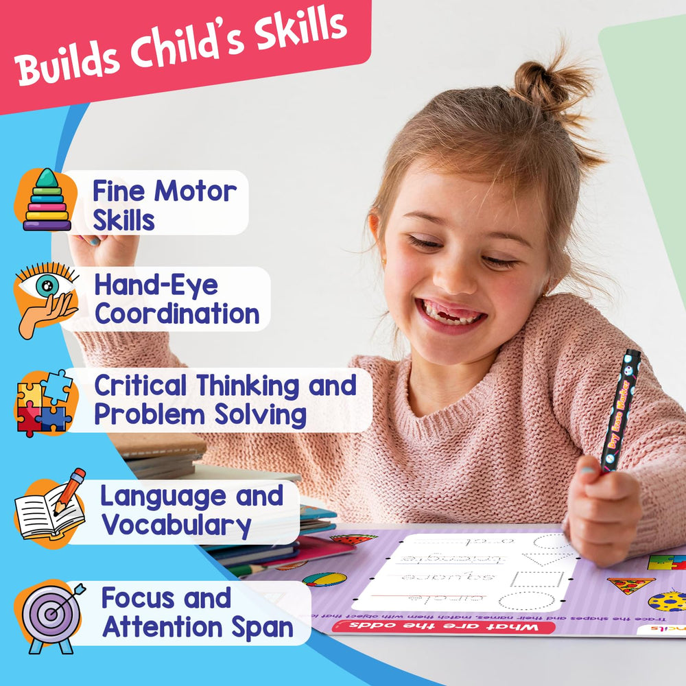 Funcils travel-friendly-education-toys ideal for car rides and quiet activities.