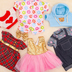 FUNCREVITY 5-piece clothes set for mix-and-match bear dress-up