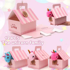Funcrevity unicorn plush keychain: attach to backpacks or keys for whimsy on the go.