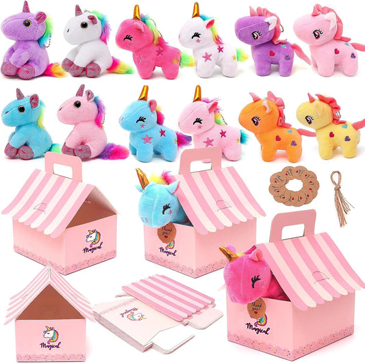 Funcrevity unicorn plush mini pack: soft velvety textures for fun party favors.