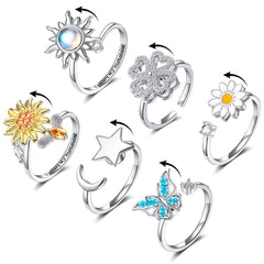 FUNEIA sun design fidget ring for discreet focus during daily tasks.