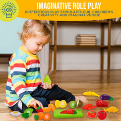 FUNERICA cuttable play food banana front view for colorful motor play.