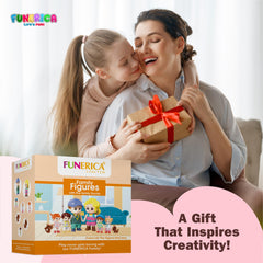 FUNERICA dollhouse-flexible-figures with movable heads and hands allow expressive poses.