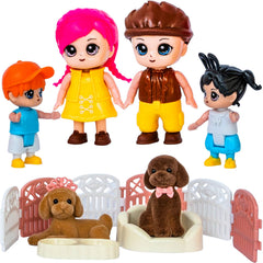 FUNERICA dollhouse family figures poseable for imaginative play and storytelling