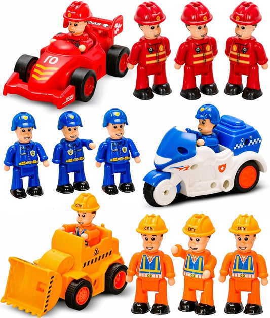 FUNERICA firefighter figure front view for imaginative play and durable role-play.