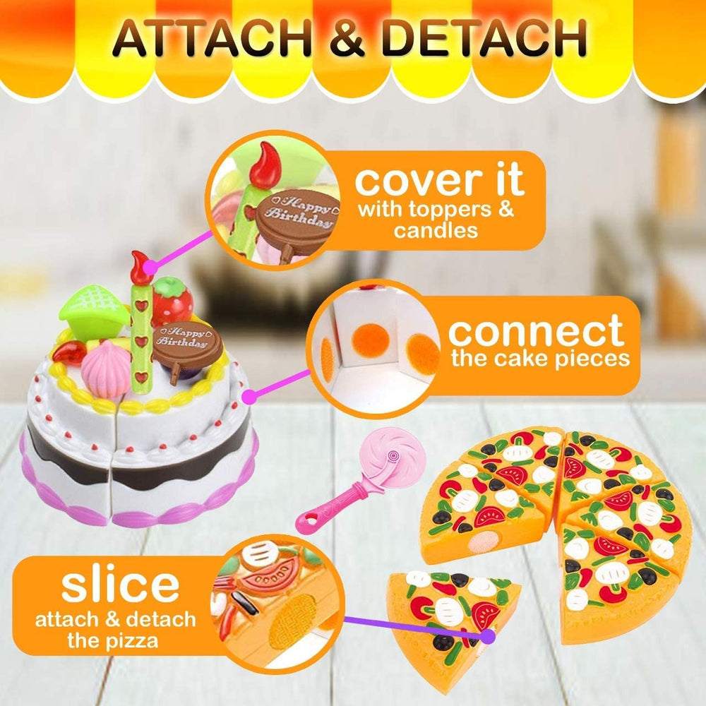 FUNERICA play food goodies set pizza-slicer enables safe interactive slicing