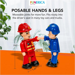 FUNERICA police officer figure front view, promotes imaginative play and cooperation.