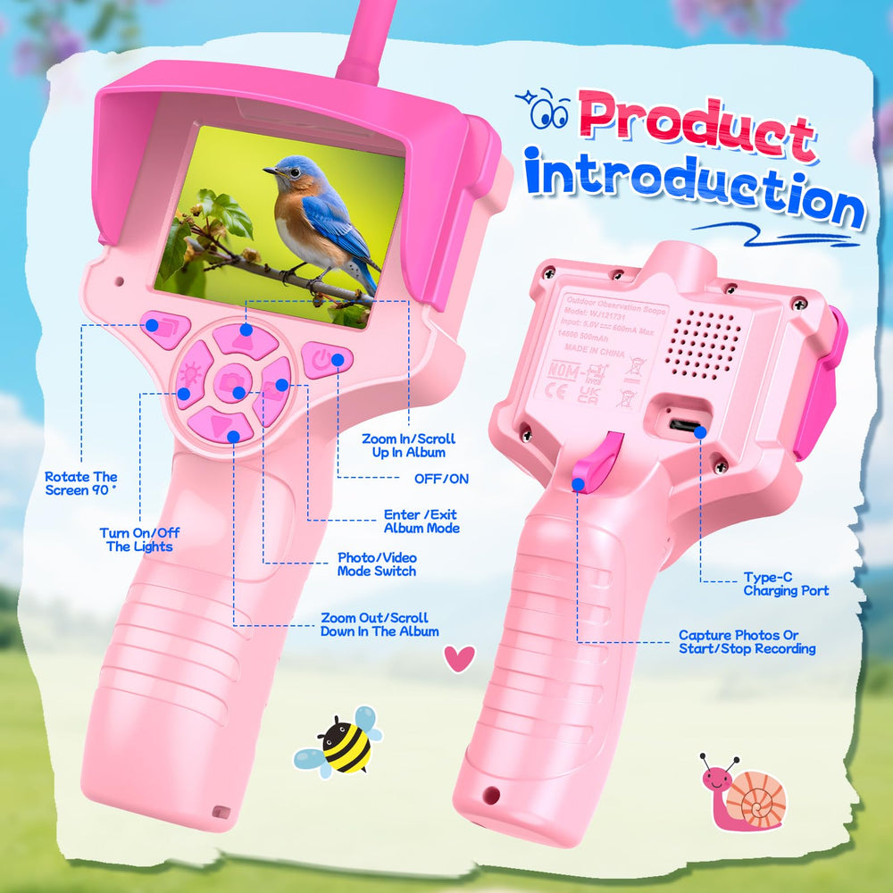 FunforFun borescope snake camera IP67 waterproof tube lets kids watch fish in water.