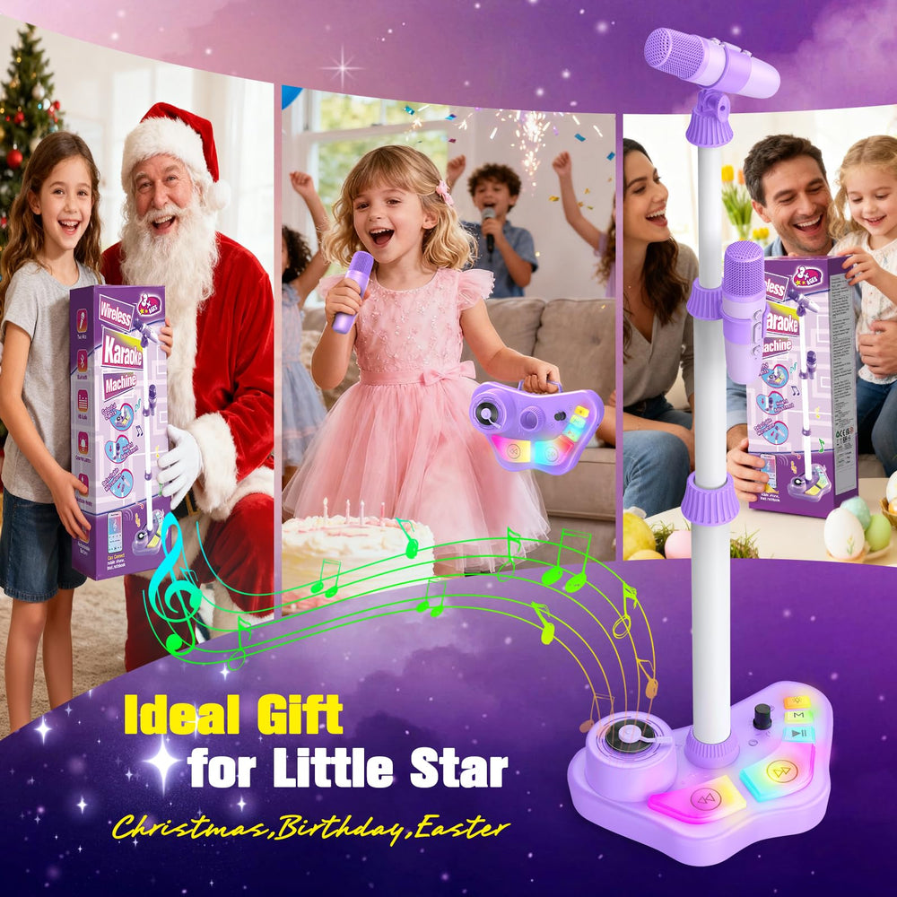Family-friendly party scene with kids singing together.