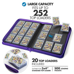 FunGuys Toploader Binder interior suede lining provides premium protection for cards.