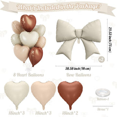 FunHot caramel heart balloons 18 inch ideal for romantic baby showers