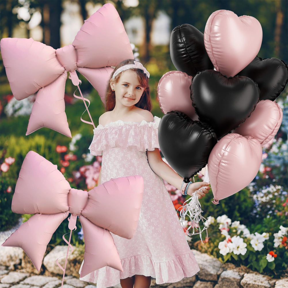 FunHot large pink bow balloon stands out as a centerpiece.
