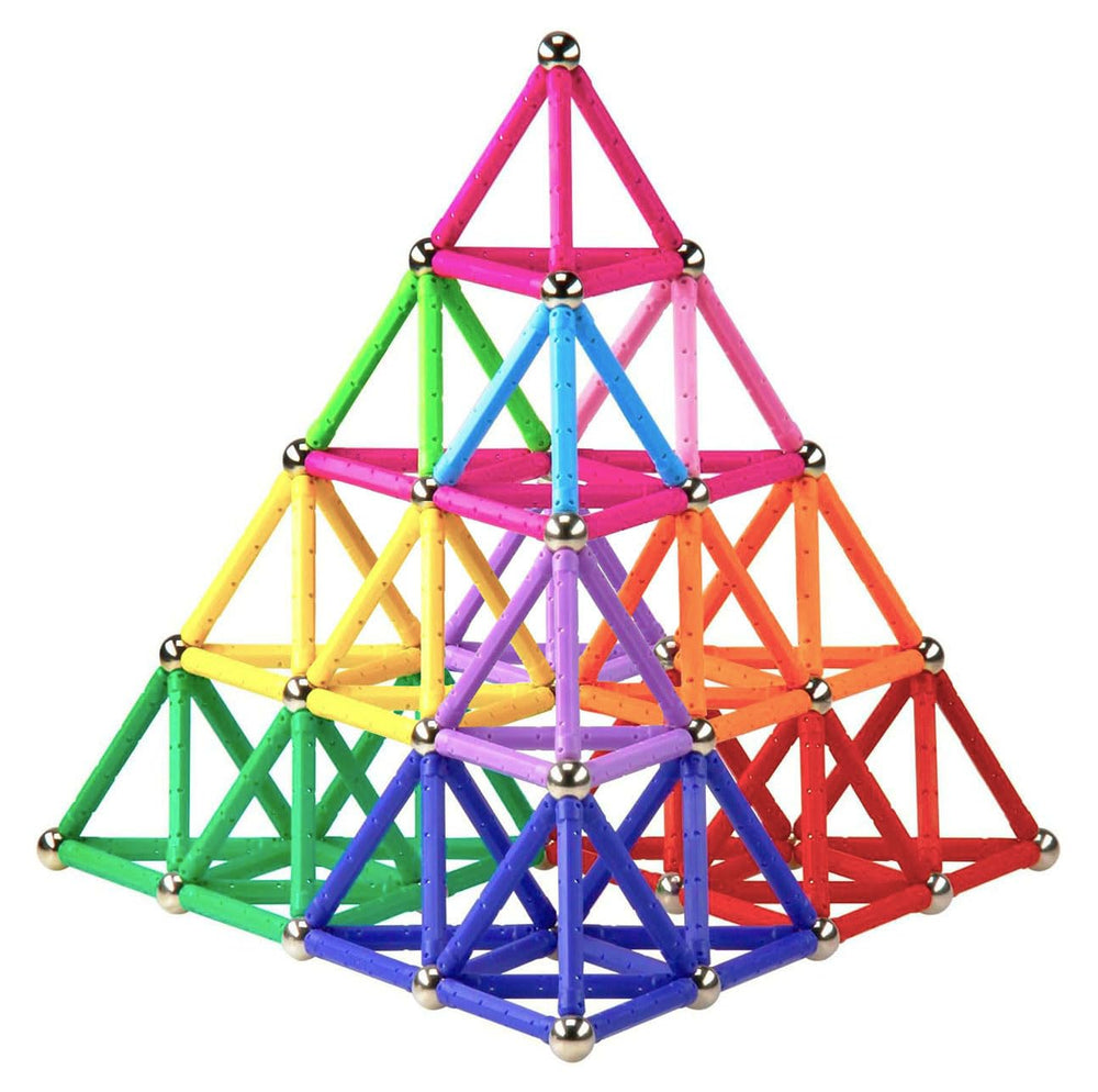 Funifinds magnetic sticks set with colorful rods and balls stimulating spatial thinking.