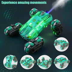 FUNiOi RC car tank mode with tracks promotes imaginative off road adventures