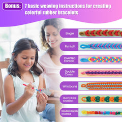FUNiOi rubber bands 1000-color palette close-up for bracelet designs.
