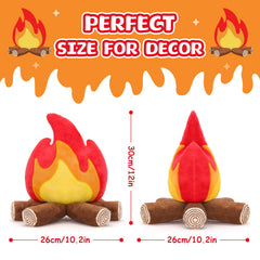 FunisFun Fake Fire Plush Pillow close-up showing soft comfort.