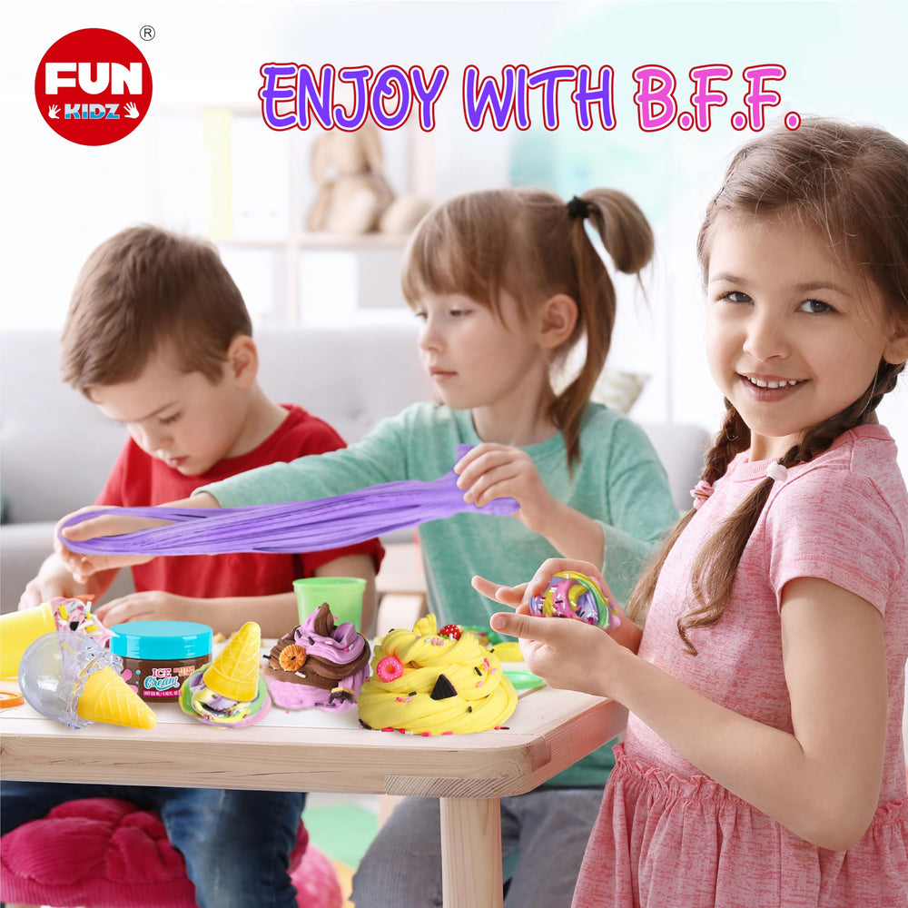 FUN KIDZ all-in-one slime box enables quick, shared play.