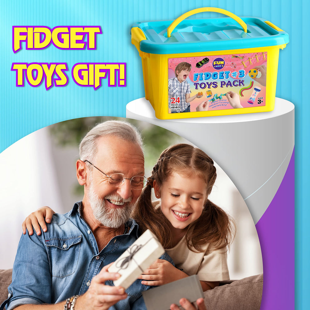 FUN KIDZ Gift Fidget Box portable storage box keeps toys organized