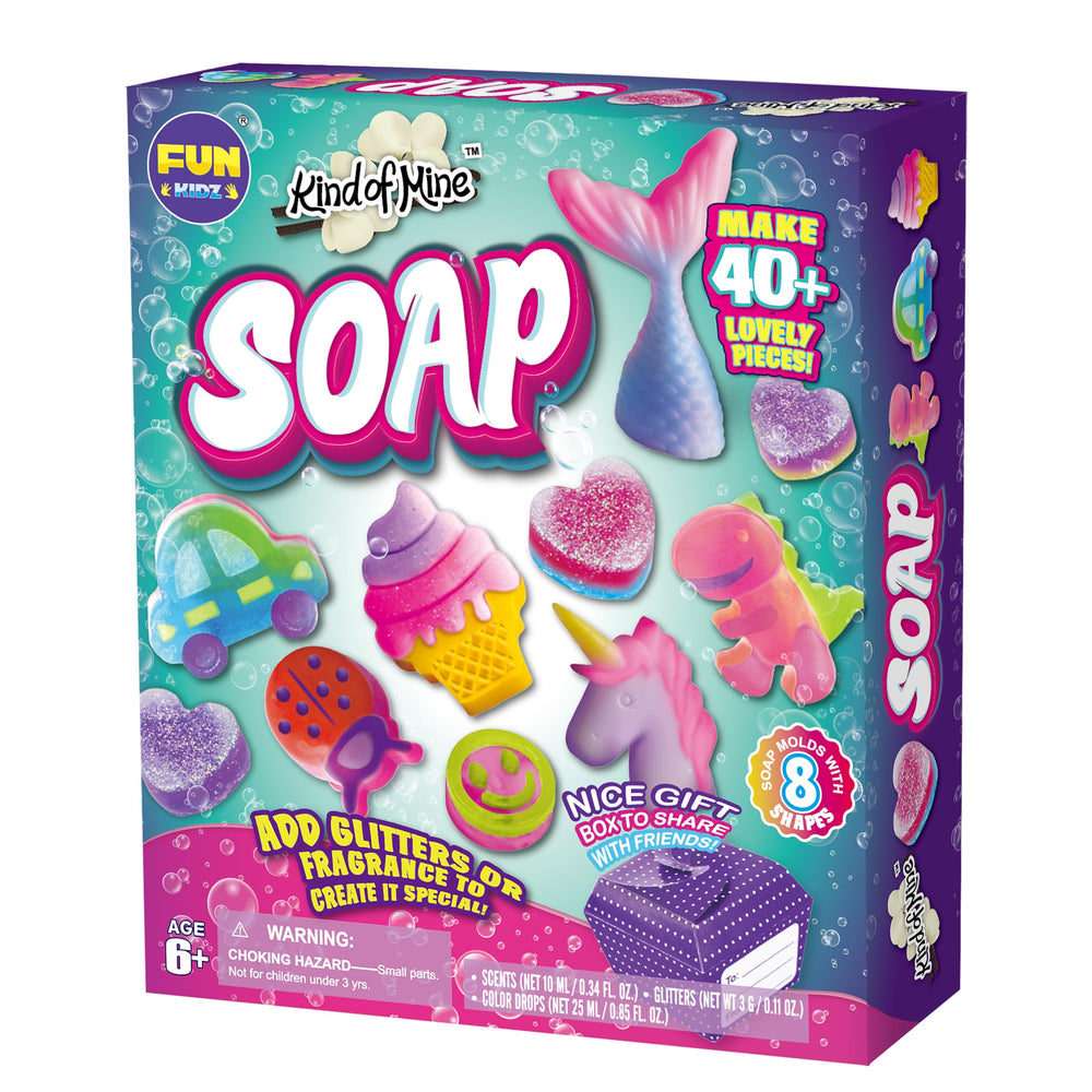 FunKidz Kid Soap Kit unicorn shape for imaginative spa party creations.