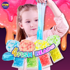 FUN KIDZ neon glitter slime with stars for vibrant color mixing