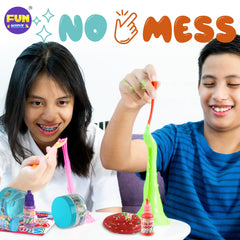 FUN KIDZ scented color slime glue adds vibrant hues for customization.