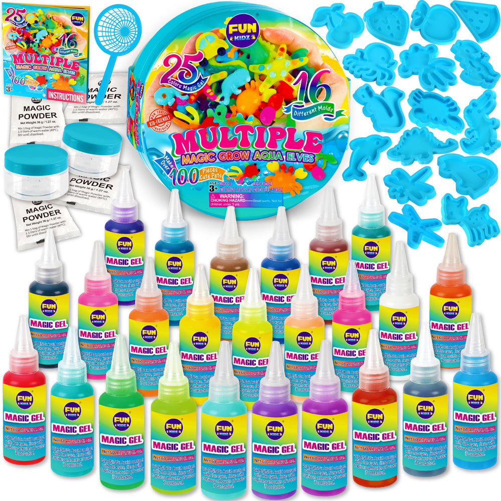 FUN KIDZ Summer Magic Aqua Elves Kit unboxing shows complete contents for creative play.