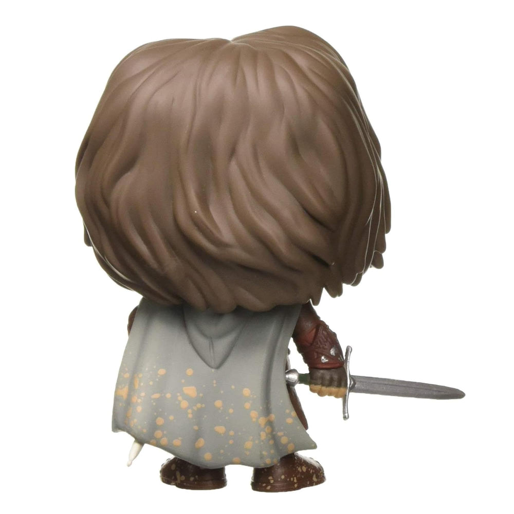 Funko POP Aragorn brown-desk display, a compact spotlight for desks.